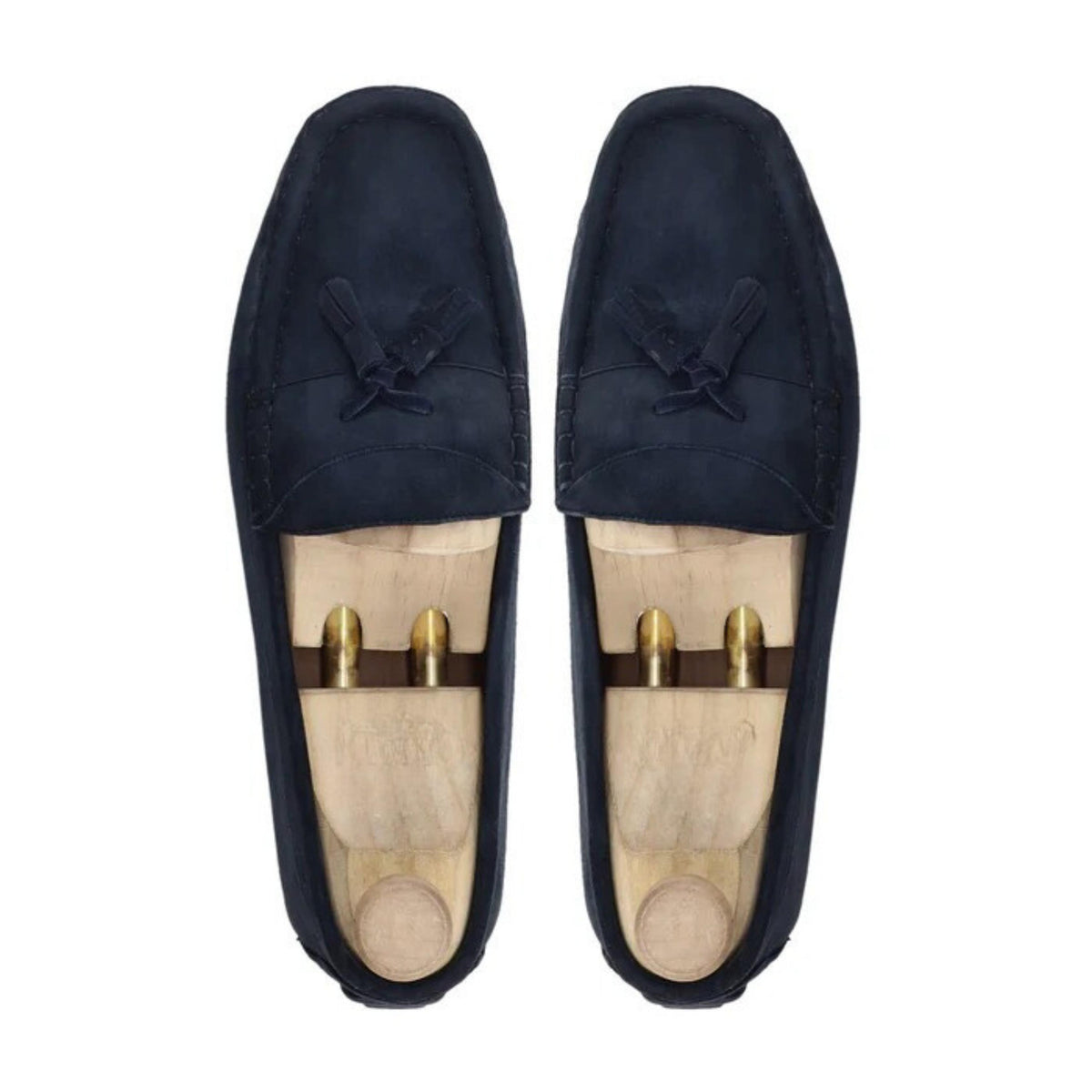 VINTAGE NAVY BLUE SUEDE LOAFERS