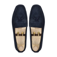 VINTAGE NAVY BLUE SUEDE LOAFERS