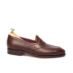 Harmain-Dark Brown Leather Penny Loafers