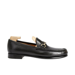 Luxury Horsebit Leather Loafers in Black