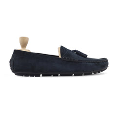 VINTAGE NAVY BLUE SUEDE LOAFERS