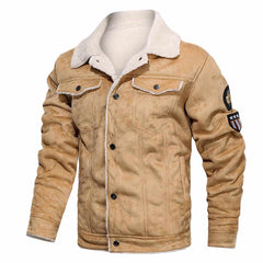 Klassische Wildlederjacke für Männer in Bronze