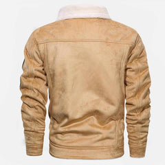 Klassische Wildlederjacke für Männer in Bronze